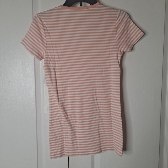 NWT Caslon Pink Striped T-shirt Size Medium - Picture 3 of 9